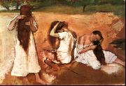 Edgar Degas Three Women Combing their Hair oil painting on canvas